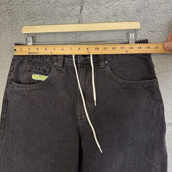 Empyre Jeans Men's 30x27 Black Denim Relaxed Fit Tapered Leg Drawstring - Picture 3 of 10